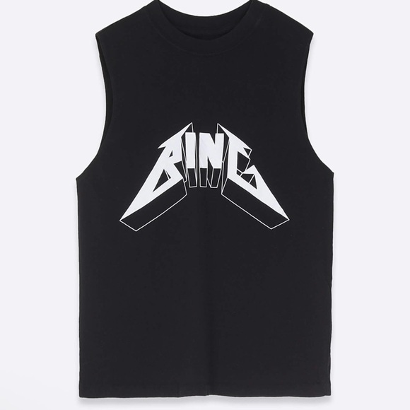 Anine Bing Black Lennon Tank